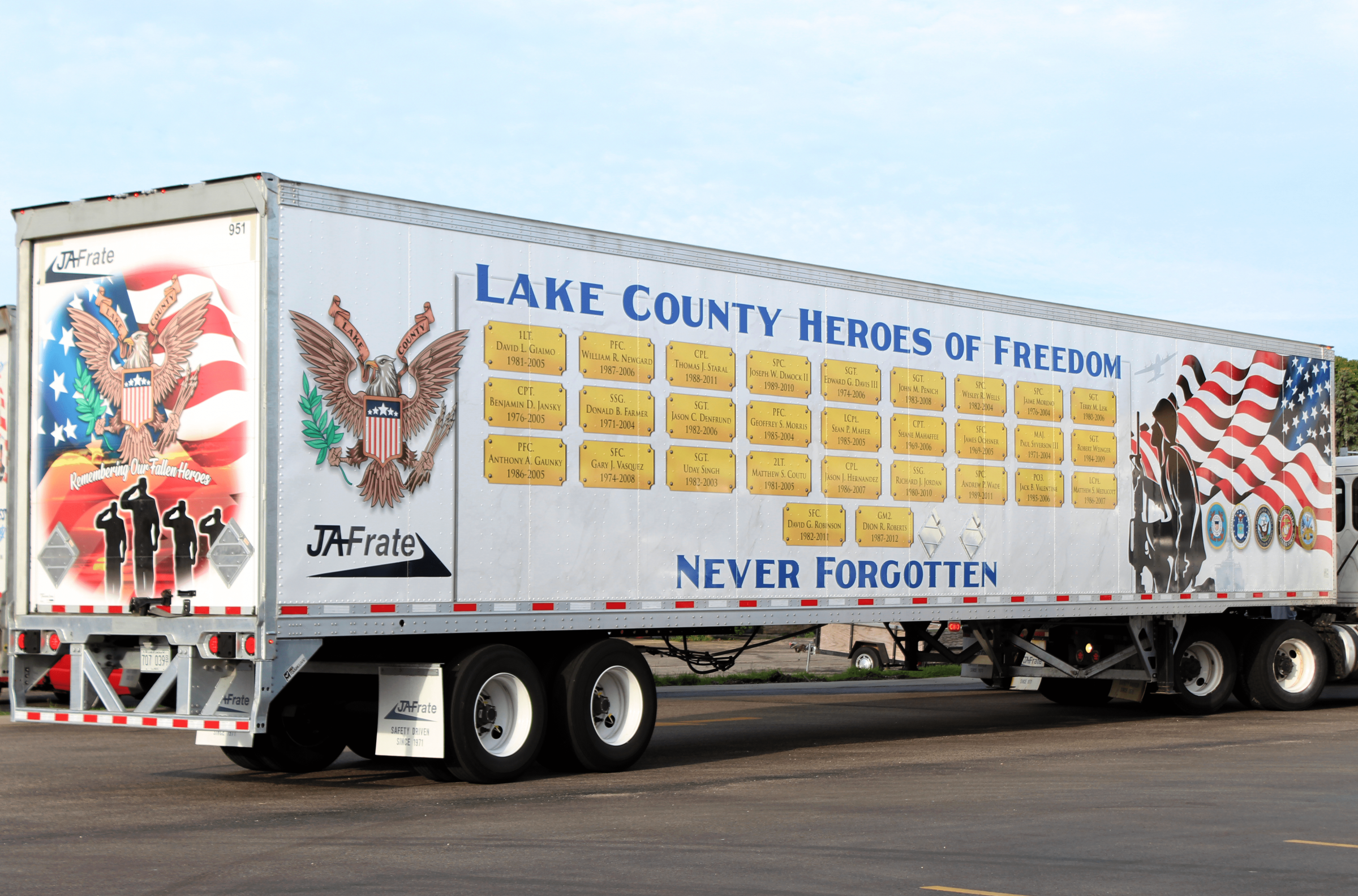 The Third JA Memorial Trailer for all Lake County KIA Personnel