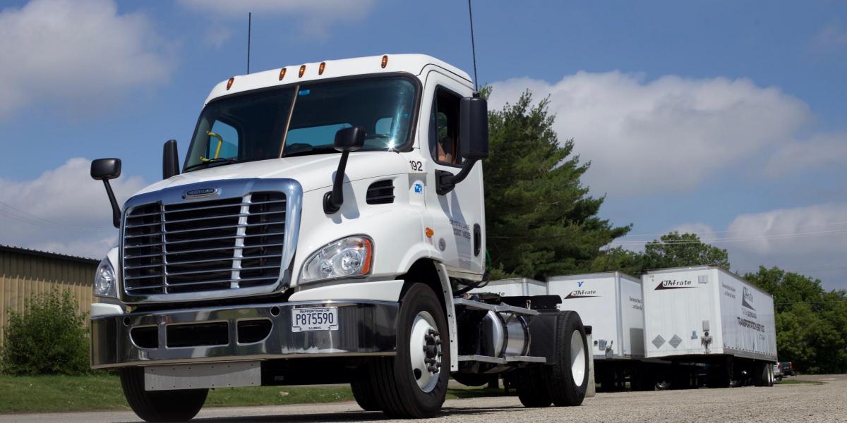 Truck Head On Low Angle