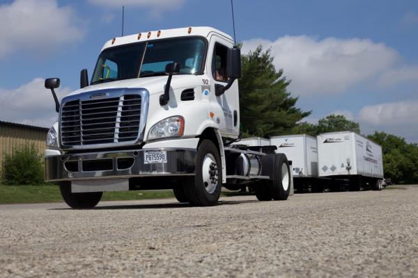 Truck Head On Low Angle